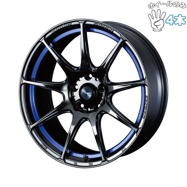 17インチ アルミホイール 5穴100 | ウェッズ ウェッズスポーツ SA99R ブルーライトクローム2 7.5J 4本