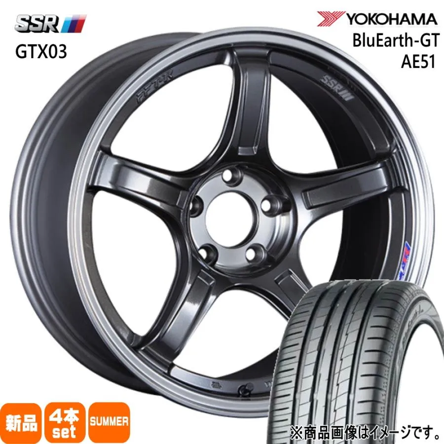 トヨタ カムリ クラウン/224/214 ヨコハマ 225/45R18 95W XL BluEarth-GT AE51 夏用 サマータイヤ GTX03 18インチ