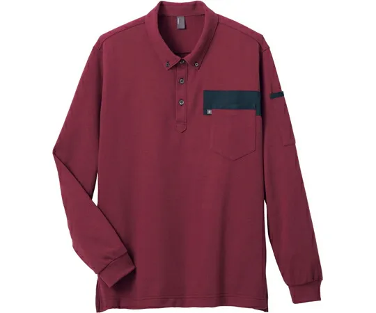カーシーカシマ CAREAN 長袖ポロシャツ T/C KANOKO POLO SHIRT ワイン 4L CWP171 販売単位：1枚