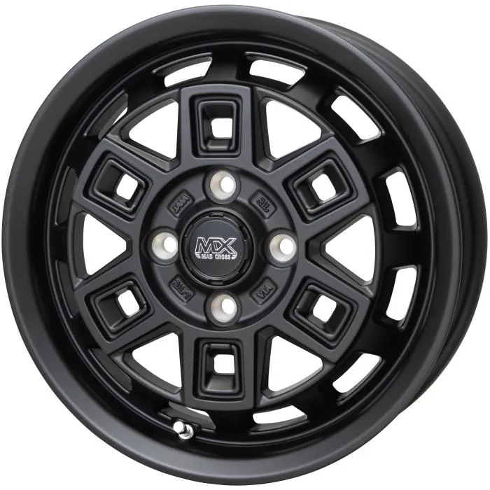 業販品 DUNLOP WINTER MAXX WM03 165/55R14 72Q MADCROSS AEVER マットブラック 14インチ 5J+35 4H-100 冬用 4本