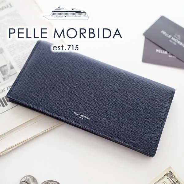 ペッレモルビダ 3年保証＋ケアセット付 ペッレモルビダ PELLE MORBIDA Barca バルカ エンボスレザー 小銭入れ付き 二つ折り長財布 PMO-BA310