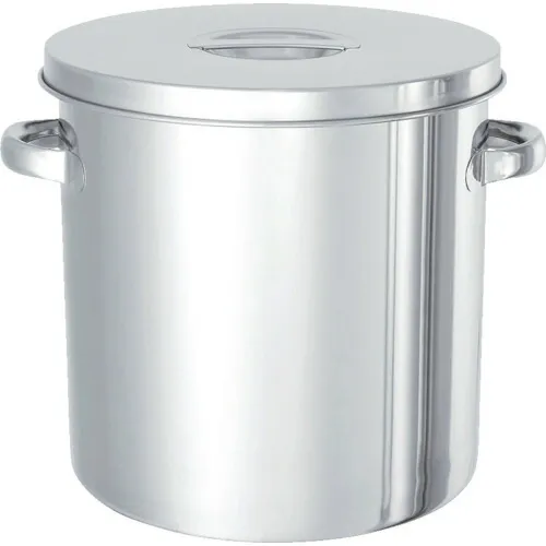[ステンレスタンク]日東金属工業（株） 日東 ステンレスタンク テーパー付貯蔵用タンク（フタ付） １０Ｌ TP-ST-24 1個【509-6405】
