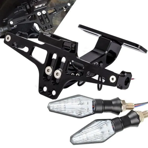 並行輸入品 ドゥカティ モンスター695 696 795 796 797 821 1200 1200S 1100/S EVO用 バイクリアナンバープレートマウントホルダーブラケットLEDライト