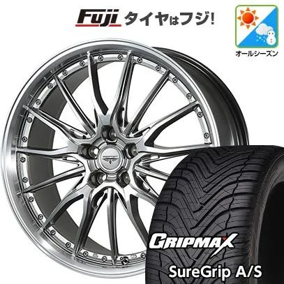 【新品国産車用 5穴114.3車】 オールシーズンタイヤ ホイール4本セット 225/55R18 GRIP MAX シュアグリップ A/S(限定) トピー ドルフレン ヒューバー 18インチ