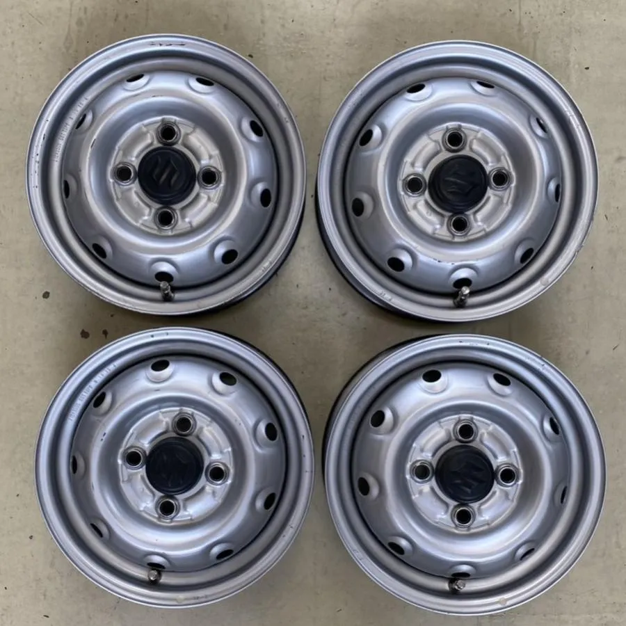 31中古【純正品】スズキ純正スチール 12×3.5J 100-4H IN45 ハブ径54mm 4本セット スタッドレス用などにオススメ！！