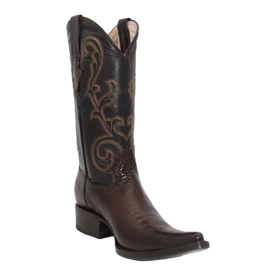 【並行輸入品】The Western Shops Men’s Leather Snip Toe Armadillo Lizard Print
