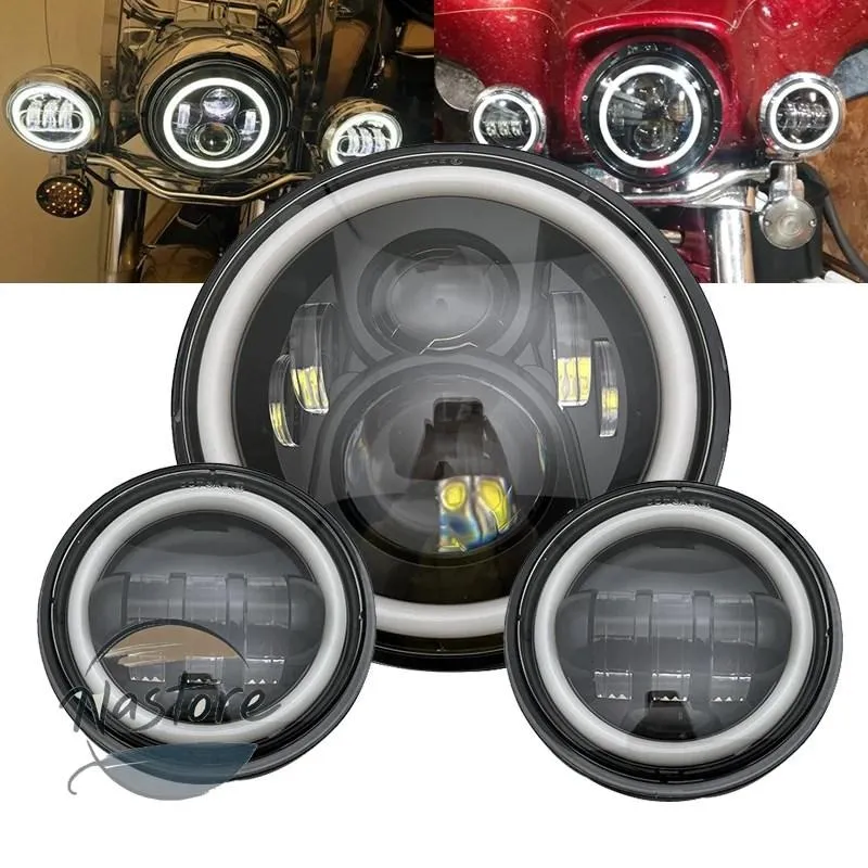 並行輸入品 ヤマハ バイク フォグランプ ヘッドライト ヘッド ライト 7 インチ led プロジェクター + 4.5 v スター xvs 650 950 1100 カスタムパーツ 部品