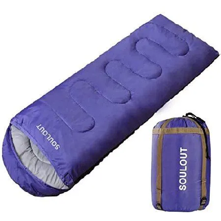 【並行輸入品】 Envelope Sleeping Bag,3-4 Seasons Warm Cold Weather Lightweight, Portable, Waterproof Compression Sack for Adults ＆ Kids - Indoor ＆
