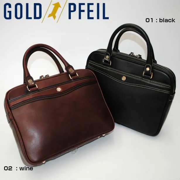 バッグ ビジネス セカンドバッグ ミニブリーフ メンズ 本革 日本製 ゴールドファイル GOLD PFEIL　iPadサイズ 牛革 901512