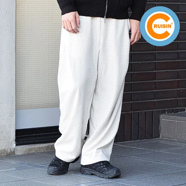 【ARTIF Original】 クルージン Cruisin WIDE STRAIGHT WAFFLE CORDUROY PANTS -ECRU- crs25-pt04e パンツ イージーパンツ ワイドストレート オリジナルブランド 送料無料 ストリート