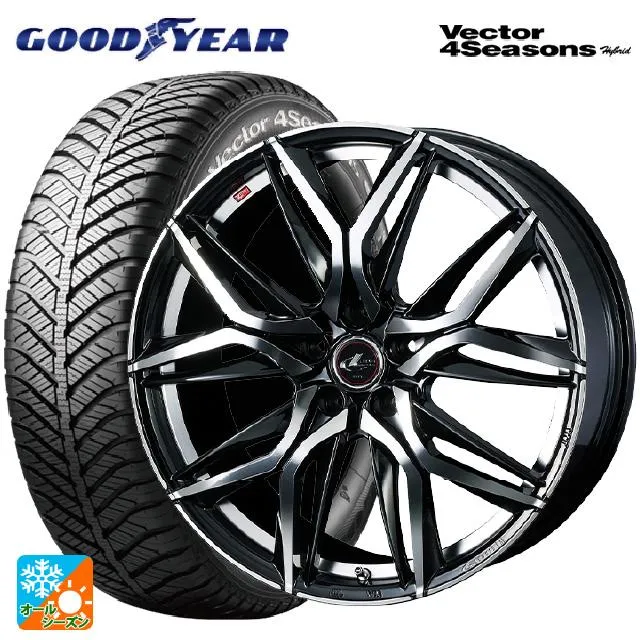 送料無料 オールシーズンタイヤホイールセット 205/65R16 95H グッドイヤー ベクターフォーシーズンズ ハイブリッド ウェッズ レオニス L