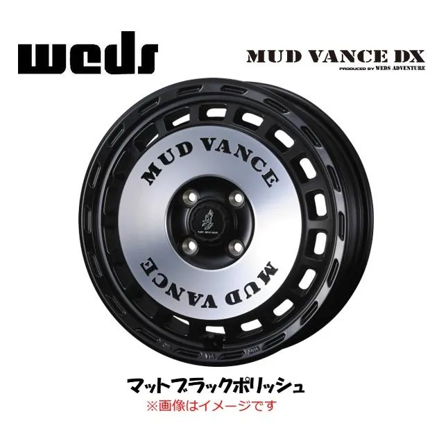 WEDS ADVENTURE MUD VANCE DX 軽自動車 4.5J-14 +45 4H100 マットブラックポリッシュ ４本セット