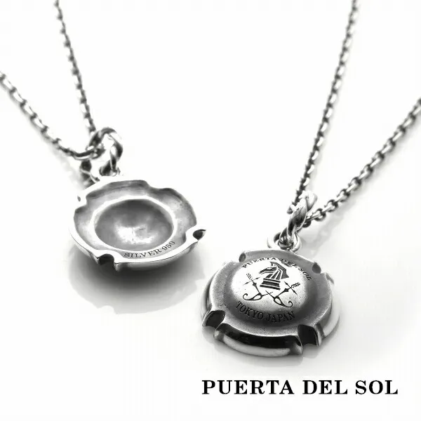 PUERTA DEL SOL シャンパン コルク ストッパー ミュズレ Muselet ネックレス(チェーン付き) シルバー950 ユニセックス シルバーアクセサリー 銀 SV950 爆買