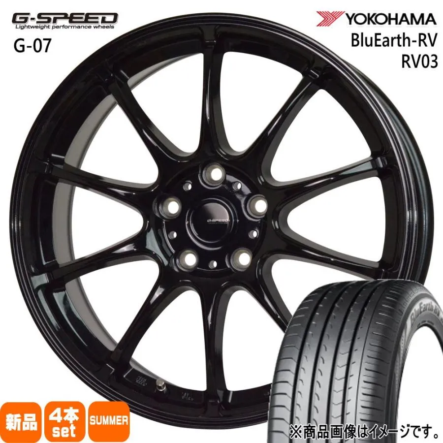 日産 セレナ  ヨコハマ 195/60R16 89V BluEarth-RV RV03 夏用 サマータイヤ G・speed G-07 16インチ