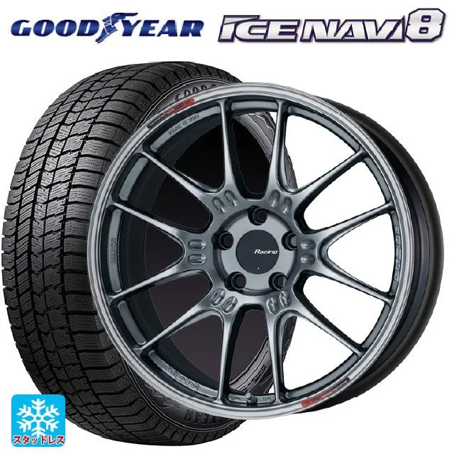 送料無料 スタッドレスタイヤホイールセット 235/50R18 97Q グッドイヤー アイスナビ8 エンケイ レーシング GTC02 18-8J