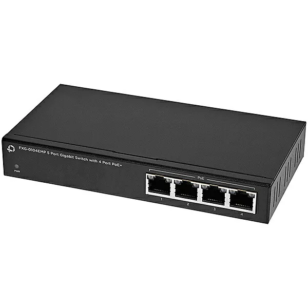 【送料無料】PLANEX FXG-0104EMP PoE対応 5ポート ギガビットスイッチングハブ 4ポートPoE給電対応 10/ 100/ 1000Mbps【在庫目安:お取り寄せ】