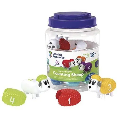 知育玩具 パズル ブロック LER6712 Learning Resources Snap-n-Learn Counting Sheep - 20 Pieces, Ages 1