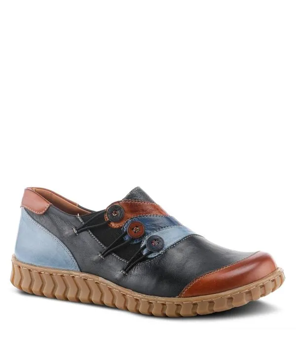 スプリングステップ レディース シューズ パンプス カラーブロック レザー Spring Step Neeta Colorblock Leather Slip-On Shoe with Removable Insole and Flexible Comfort Sole Navy multi ネイビー