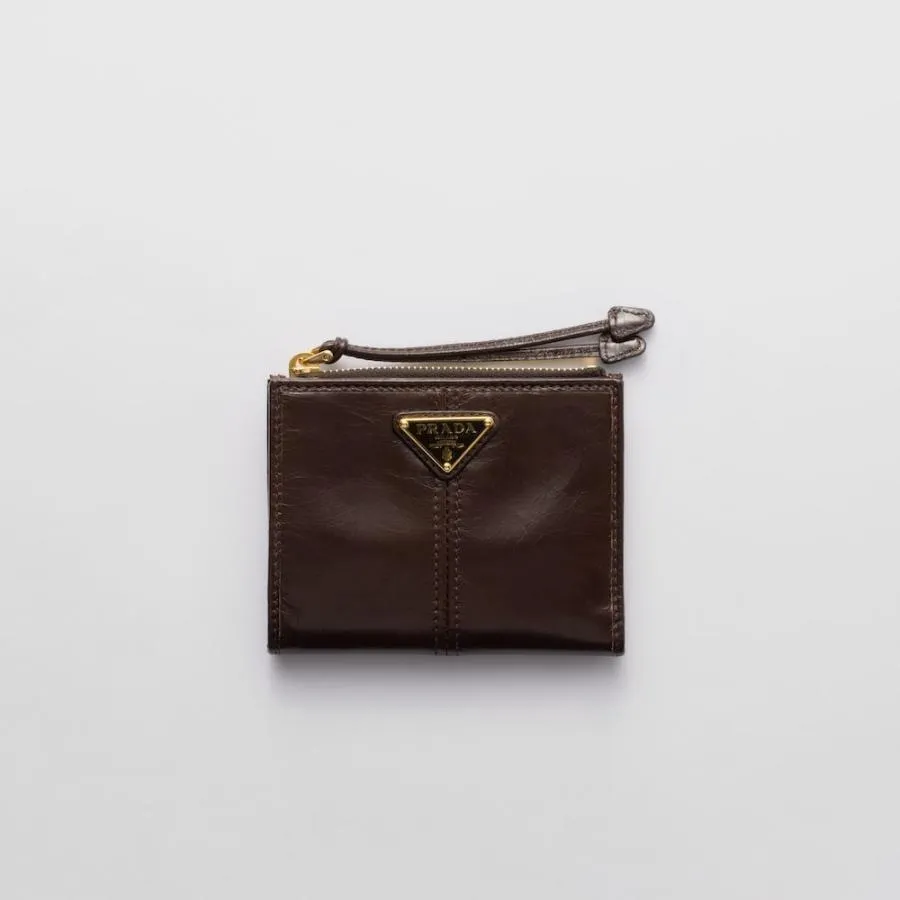 プラダ PRADA 2026春夏 レディース ソフトルックスレザー 財布1ML050_2CYR_F0003【ダークブラウン 】【送料無料】【正規品】