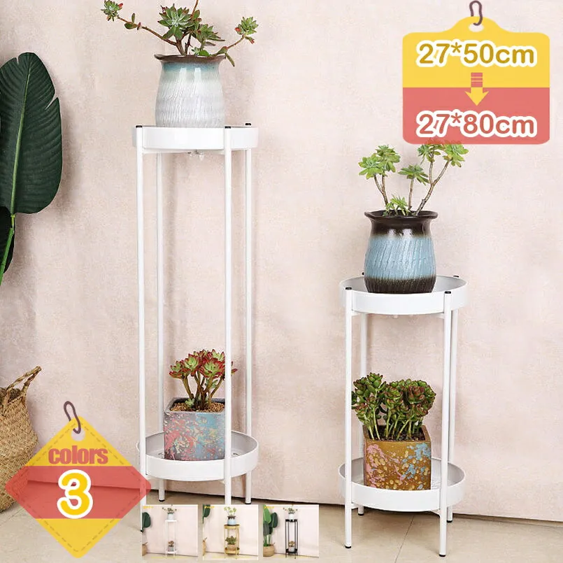 フラワースタンド プランタースタンド 2段 フラワーラック アイアン 花棚 植物棚 観葉植物 鉢置きスタンド 盆栽棚 おしゃれ 花台 室内屋外 玄関 スリム プランター 台 飾り台 リビング 黒 白 鉢置き スタンド ラック 植木鉢 花瓶 鉢 置き インテリア liber-online