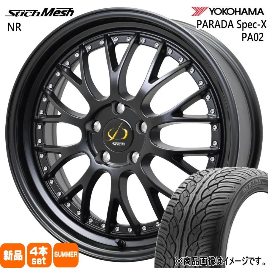 GN系 アウトランダー エクストレイル T33  ヨコハマ 235/60R18 103V PARADA Spec-X PA02 夏用 サマータイヤ StichMESH NR
