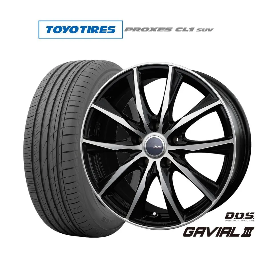 サマータイヤ ホイール4本セット BADX D,O,S(DOS) ガビアルIII トーヨータイヤ プロクセス PROXES CL1 SUV  225/50R18