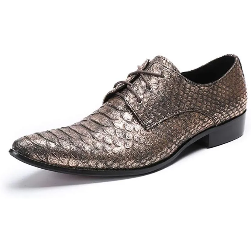 【並行輸入品】Rui Landed Mens Loafers Dress Shoes Lace Up Pointed Toe Formal Shoes