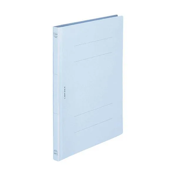 (まとめ) ライオン事務器 フラットファイル(環境)樹脂押え具 A4タテ 150枚収容 背幅18mm ライトブルー A-510KA4S 1冊 〔×100セット〕