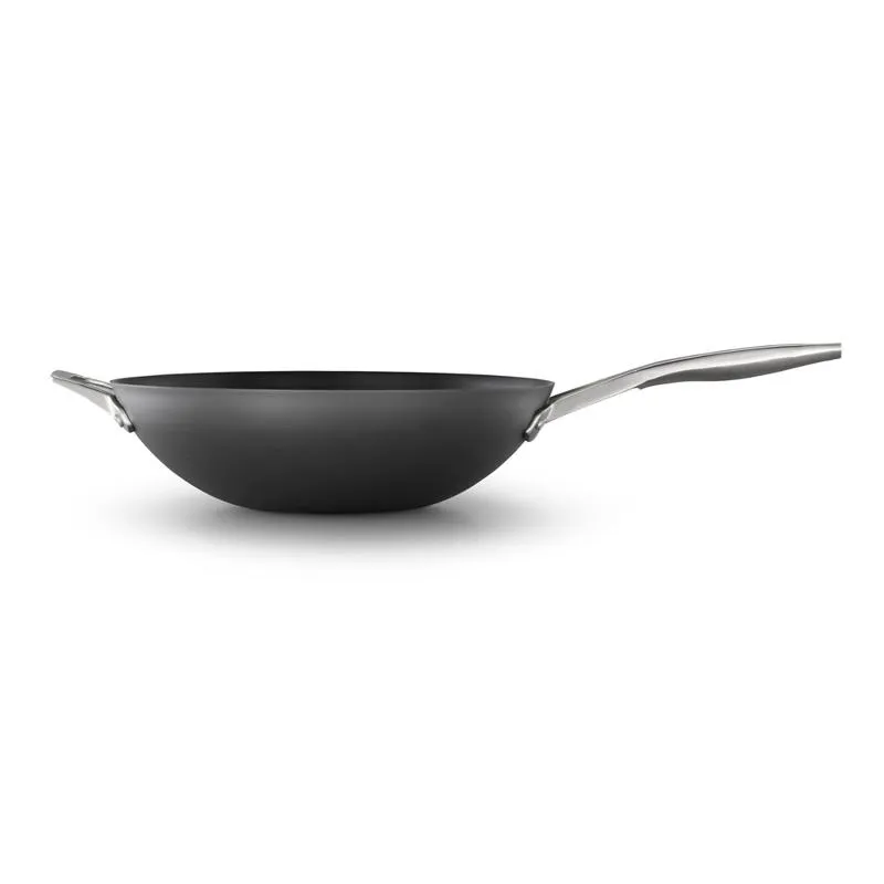 中華鍋 33cm カルファロン プレミア ハードアルマイト  Calphalon Premier Hard-Anodized Nonstick 13-Inch Flat Wok