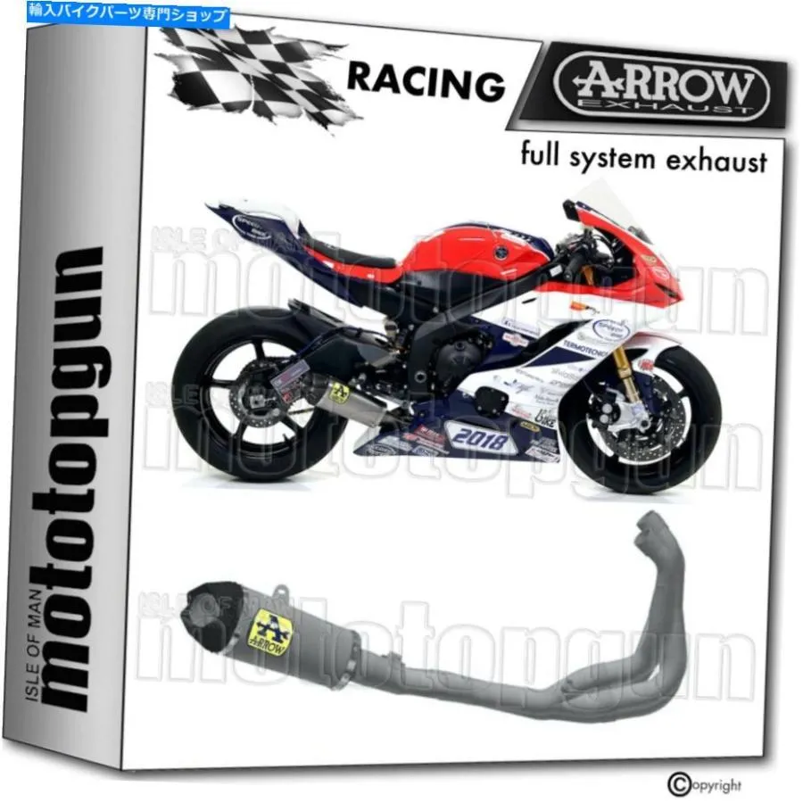 サイレンサー arrowフルサイレンサーコンテストエボワークスチタニウムCヤマハYZF 600 R6 2018 18 ARROW FULL SILENCER COMPETITION EVO WORKS TITANI