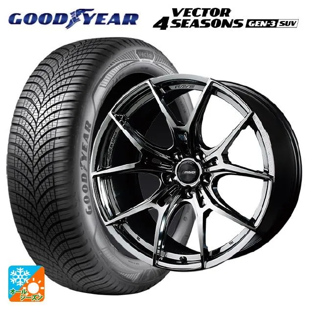 送料無料 オールシーズンタイヤホイール 4本セット 235/55R19 105W XL グッドイヤー ベクター4シーズンズ ジェン3 SUV レイズ