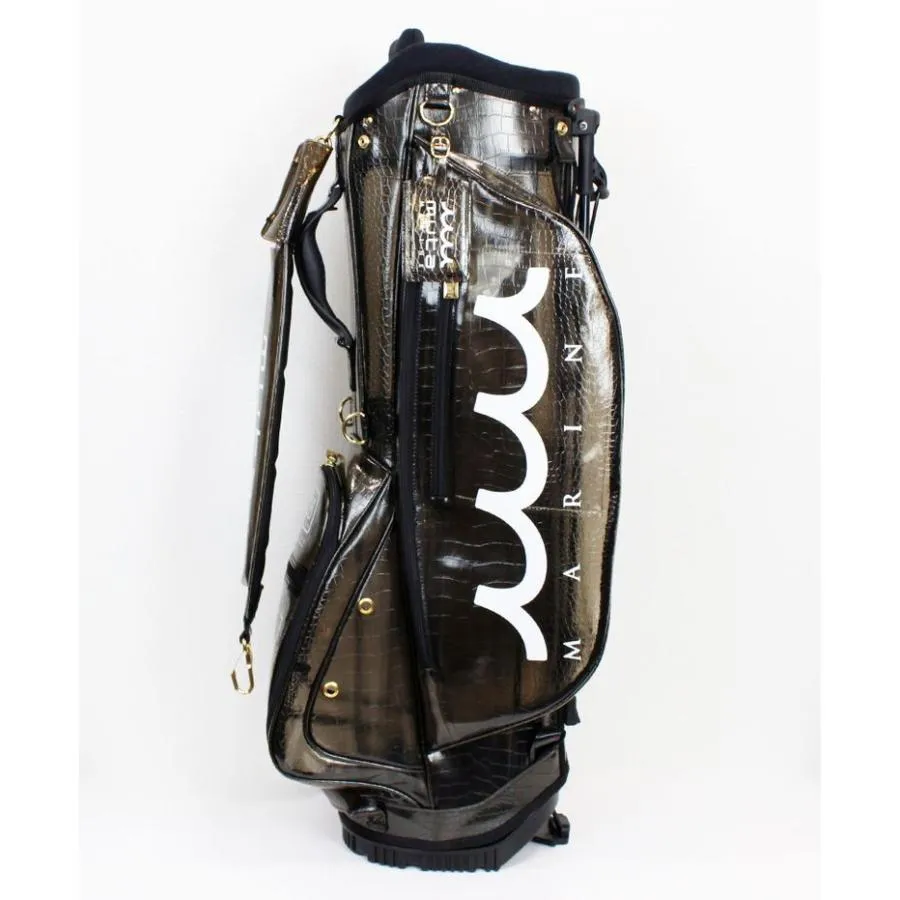 muta ★Safari 2022 8月号掲載モデル★ muta MARINE GOLF / ムータマリンゴルフ / エンボスクロコ クリアキャディバッグ