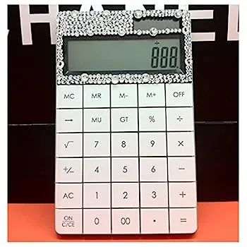 【中古】電卓学校会計事務所事業のための多機能電卓二重電源ダイヤモンドオフィスビッグボタン計算機 電卓 (Color : White)