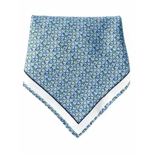 エフイーエフ メンズ マフラー・ストール・スカーフ アクセサリー Glasses print pocket square Blue