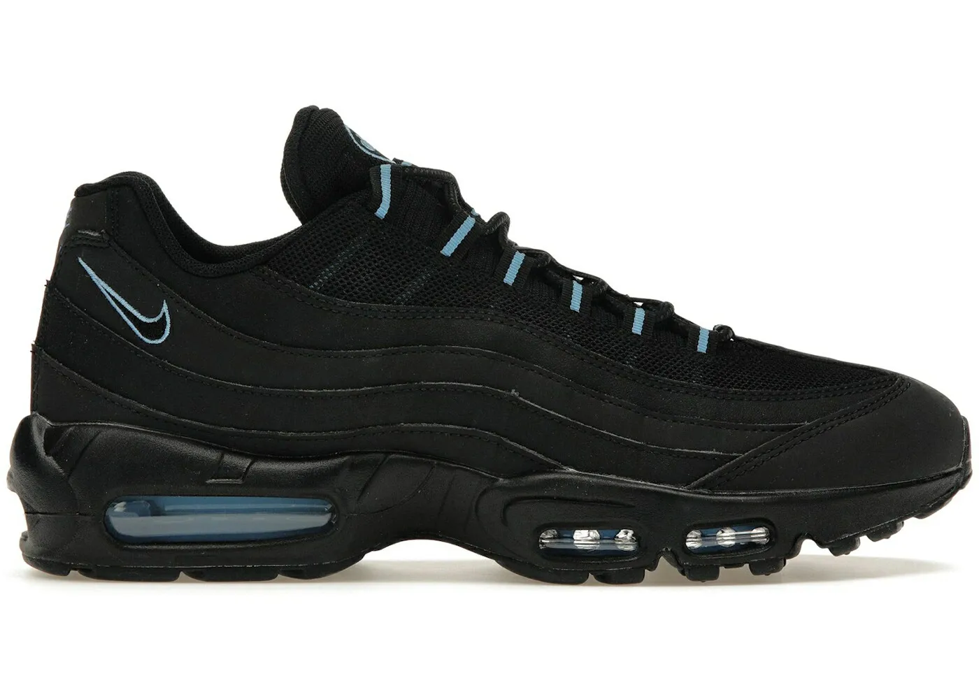 ナイキ マックス 黒色 ブラック 青色 ブルー エアマックス スニーカー メンズ NIKE AIR MAX 95 BLACK UNIVERSITY BLUE / BLACK ANTHRACITE UNIVERSITY BLUE