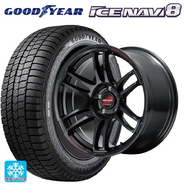送料無料 スタッドレスタイヤホイールセット 235/45R18 94Q グッドイヤー アイスナビ8 エムアイディー MIDレーシング R26 18-8