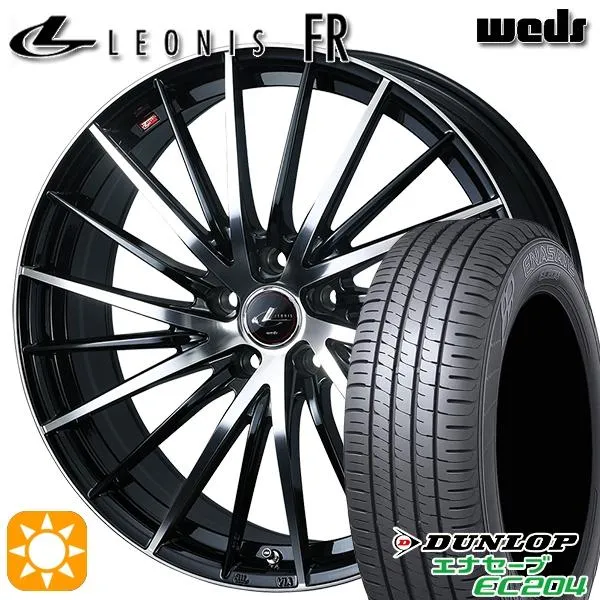 4/17〜19 P10倍 サマータイヤ ホイール4本セット 195/60R16インチ 5H114.3 Weds ウェッズ レオニス FR PBMC ダンロップ エナセーブ EC204