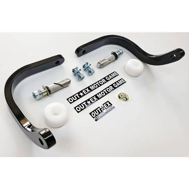 OUTEX アウテックス 振動吸収レバーガード Newベンドタイプ ハンドル内径範囲：16.2-18.6mm / レバーカラー：ブラックアルマイト レバーガード ハンドル