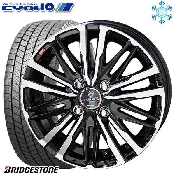 タンク 175/55R15インチ ブリヂストン ブリザック VRX3 4H100 スタッドレスタイヤホイールセット 共豊 スマック クレスト