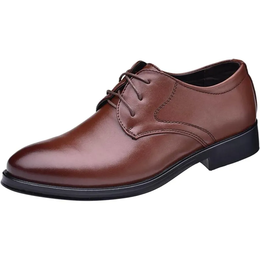 【並行輸入品】NIGXWNS Dress Shoes for Men Lightweight Breathable Lace Up Wedding S
