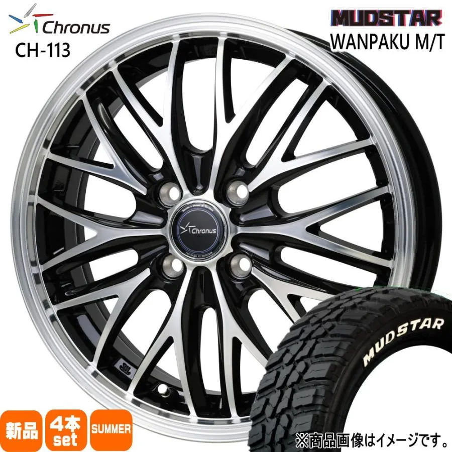 155/65R14 75S マッドスター WANPAKU MT 夏用 サマータイヤ Chronus CH-113 N BOX タント スペーシア デリカミニ ハイゼット 14インチ