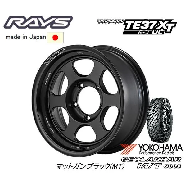 RAYS レイズ VOLK RACING TE37XT for J UL ジムニーシエラ 6.0J-16 -6 5H139.7 マットガンブラック \u0026 ヨコハマ ジオランダー M/T G003 215/70R16