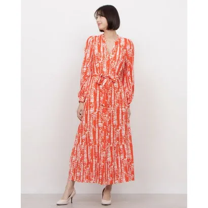フェイズ エイト Phase Eight Louisa Maxi Abstract Dress （Red）