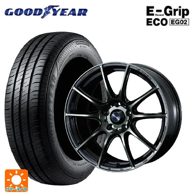 スバル レヴォーグ(VN系)用 215/50R17 91V グッドイヤー エフィシェントグリップ エコ EG02 ウェッズスポーツ SA25R