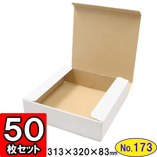 ダンボール箱 段ボール箱 クラフトボックス ギフトボックス 白 無地 プレゼント用 梱包資材 梱包材 梱包用品 ダンボール N式箱 (No.173) 50枚セット