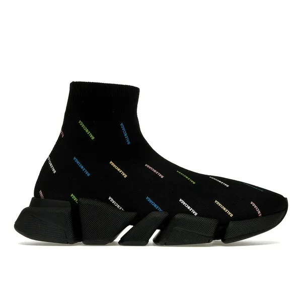 Balenciaga バレンシアガ メンズ スニーカー  【Balenciaga Speed 2.0 AllOver Logo Recycled Knit Black Multicolor】  サイズ US_10(28.0cm) Black Multicolor