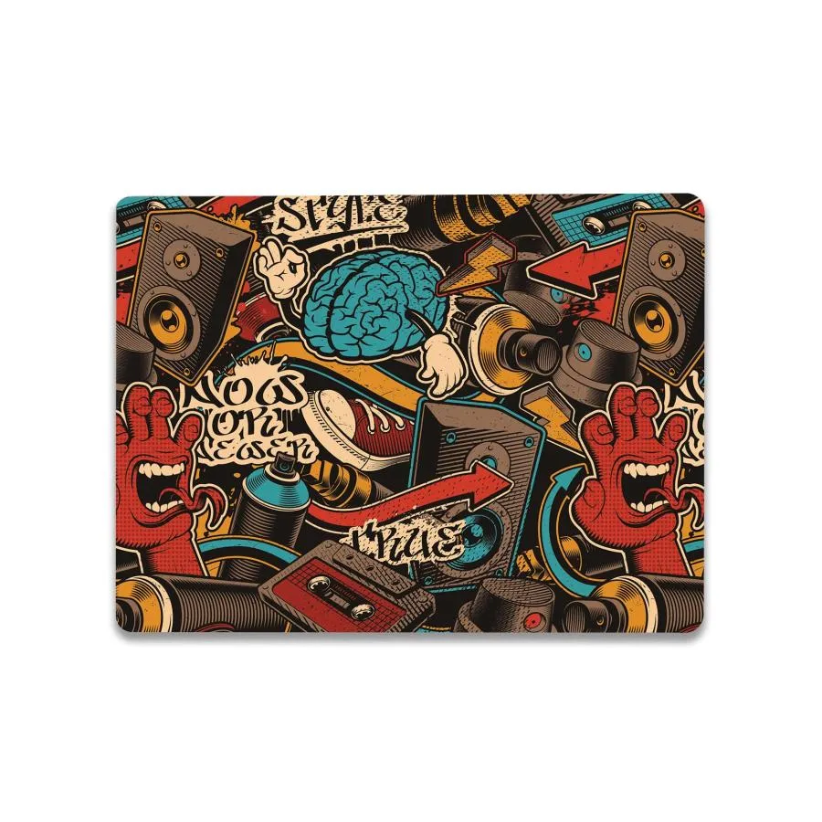 MightySkins Microsoft Surface Laptop Go 3 (2023) 用ビニールスキン「Orange Hip Hop」保護デカールラップ 着脱簡単