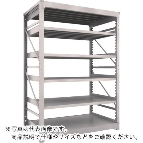 TRUSCO ( トラスコ中山 ) スチール製重量ボルト式棚 M10型 W1500×D900×H2115 6段 単体 ネオグレー ( M10-7596 NG(ﾈｵｸﾞﾚｰ) )