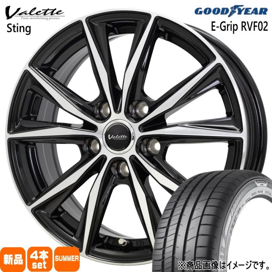 トヨタ オーリス/日産 リーフ グッドイヤー 205/55R16 94V EfficentGrip RVF02 夏用 サマータイヤ Valette Sting 16インチ