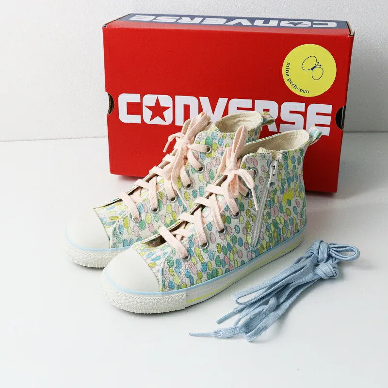 未使用 保管品 キッズ ミナペルホネン mina perhonen コンバース CONVERSE jelly beans オールスター HI 21cm MIX┃【2400014762662】【中古】